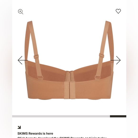 SKIMS UNLINED BALCONETTE BRA-Ochre-36D - Picture 4 of 11